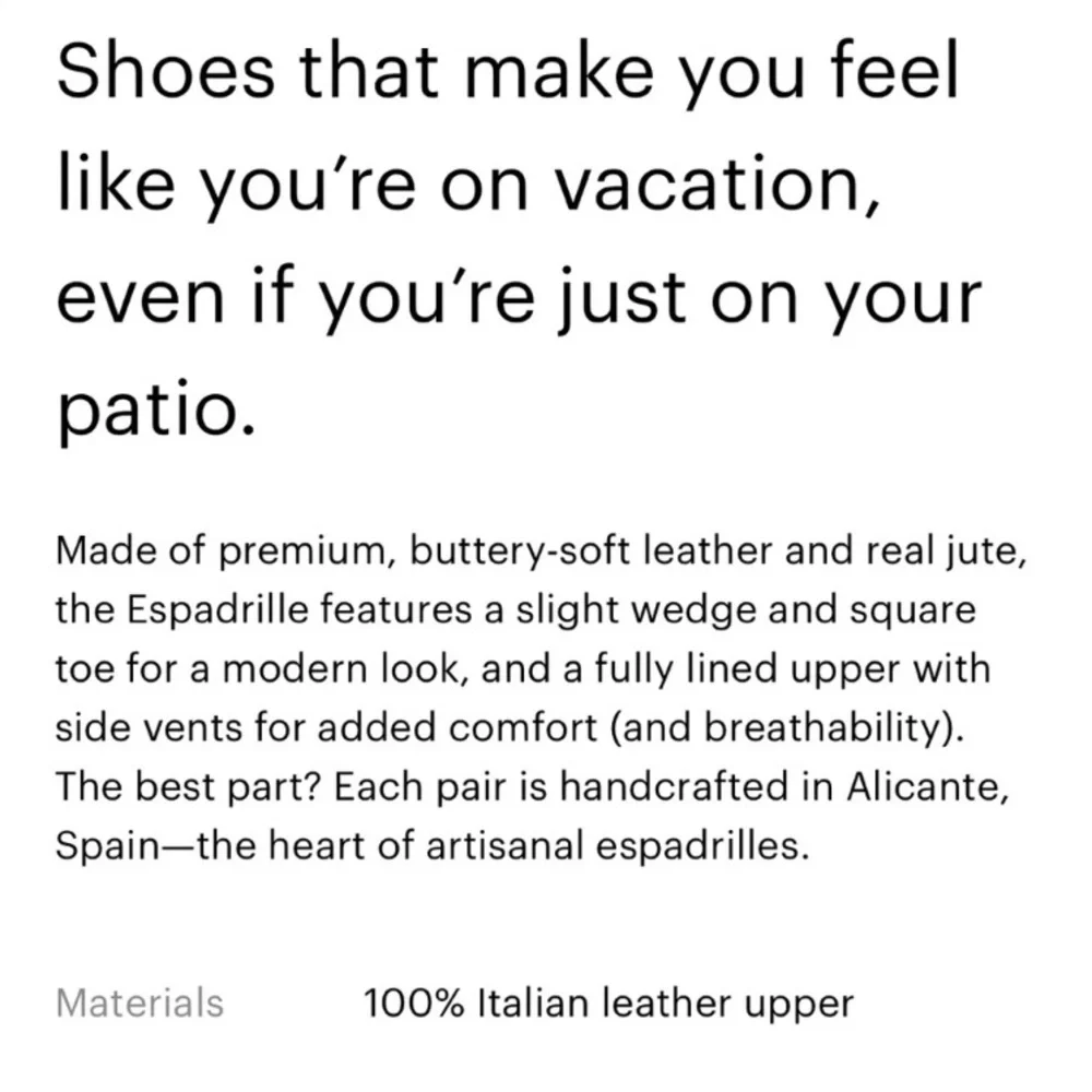 EUC Everlane Leather Espadrilles. Size 10